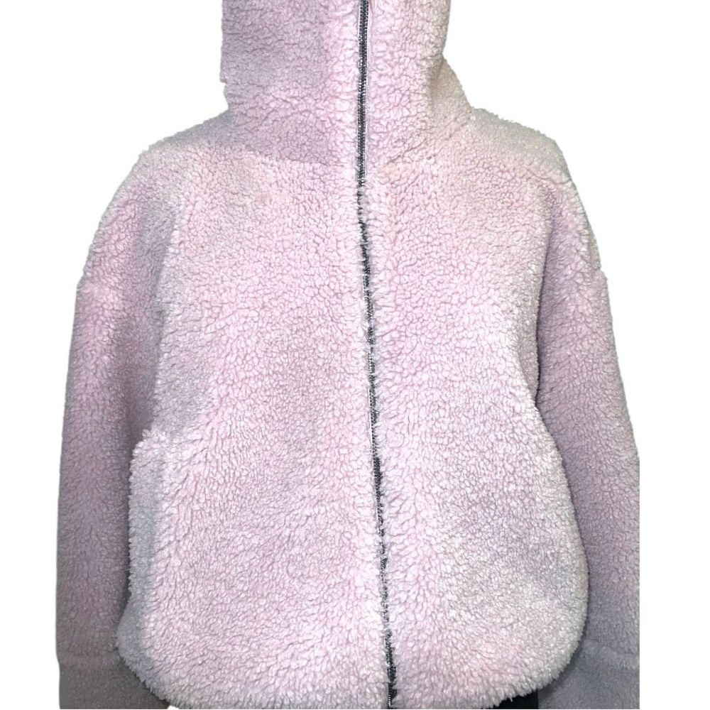 💗 𝐋𝐔𝐋𝐔𝐋𝐄𝐌𝐎𝐍 Pink Peony Sherpa Jacket + Cap Set (Size 8) - Picture 13 of 13